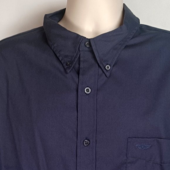 Mens navy blue shirt by Dockers Size XXL Features Long sleeves Button down co - Picture 3 of 13
